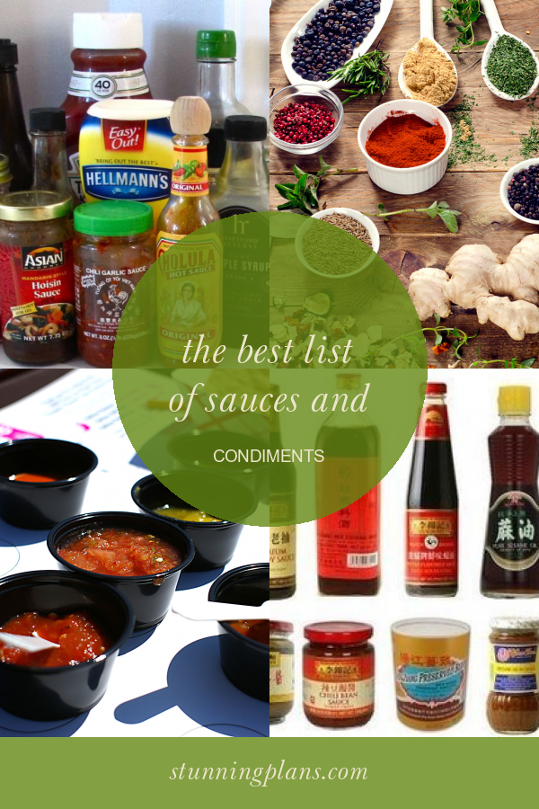 The Best List Of Sauces and Condiments Home, Family, Style and Art Ideas
